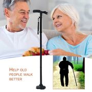 FMR♋Magic Cane Folding LED Light Safety Walking Stick For Old Man T Handlebar