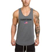 Workout Gym New Fashion Brand Clothing Bodybuilding Mens Tank Top Vest Cotton Musculation Fitness Singlet Sleeveless Sport Shirt