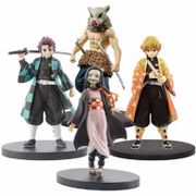Demon Slayer Kimetsu No Yaiba Nezuko Kamado Tanjirou Hashibira Inosuke Zenitsu Agatsuma Figure Action PVC Collectible Model Toy