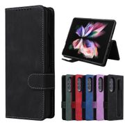 ✱№2 in1 Detachable Leather Phone Case Samsung Galaxy Z Fold 3 5G Luruxy Flip Wallet Magnetic Protect Cover With Pen Slot