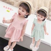 Children's Summer Clothes Girls Baby Skirts 2 Pure Cotton 3 Years Old Little Princess Children Dresses Style Western