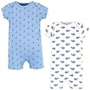 Hudson Baby Unisex Baby Cotton Rompers, Months