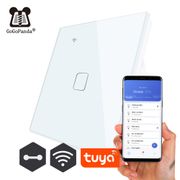 EU Standard 1 Way Wifi Switch Remote Voice  Control Wall Light Controller Smart Home Automation Touch Google Gome Tuya