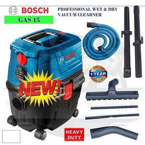 BOSCH GAS 15 WET AND DRY VACUUM CLEANER/ GAS15 / 15L / WET AND DRY VACUUM / ALL PURPOSE VACUUM CLEANER