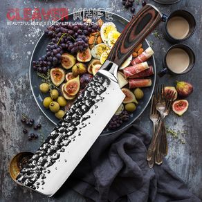 1PC Stainless Steel Knives Japanese Kitchen Knife High Carbon Cleaver Knife  Cooking Knife Slicing Knife Chef Knife Ultra Sharp Chef Knives Kitchen  Accessories (2 Styles)