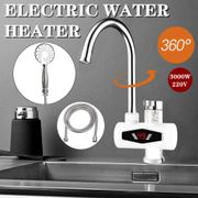 3000W 220V LED Instantaneous Tankless Electric Hot Water Heater Faucet Bathroom Shower Kitchen Instant Heating Tap EU Plug