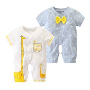 Newborn Baby Summer Clothes 0-3 Months Romper Thin Jumpsuit 6 Pure Cotton Short-Sleeved nininiw8.sg