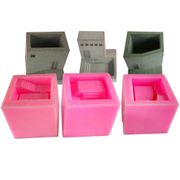 Small House Stairs Shaped Succulent Plant Concrete Cement Pots Silicone Mold Clay Mould Stairs Type Flower Vase Mould Craft