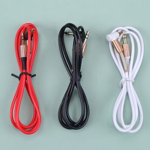 3.5mm AUX Audio Cable 90 Degree Elbow Spring 3.5mm Jack Speaker Cord JBL Headphone Electronic Equipment Car Aux Cord 1PC