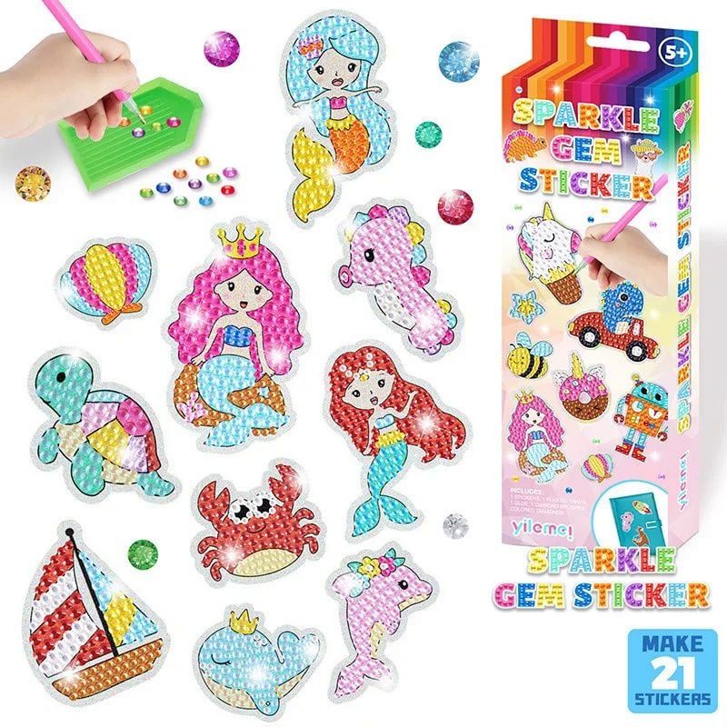 diy magic transfer stickers painting crafts for children creative cartoon  handmade art stickers fun toys gifts Prices and Specs in Singapore, 01/2024