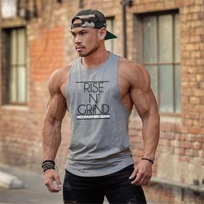 Men Sleeveless Gym Singlet Bodybuilding Fitness Tank Top Vest for Summer