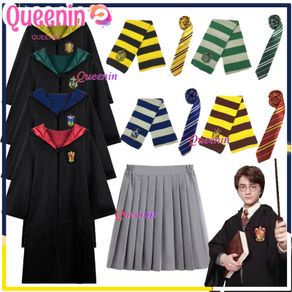 Harry Potter Gryffindor Slytherin Ravenclaw Hufflepuff Costume Robe Cape  Scarf