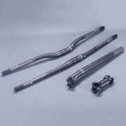 TOMTOU Cycling Mountain Handlebar Stem Seatpost Bike MTB Handlebars Sets Matte 3K Carbon Bicycle Parts XXX