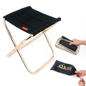Lightweight Outdoor Foldable Portable Fishing Chair Camping Picnic Foldable Chair with Oxford Cloth Bag