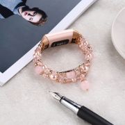Jewelry Bracelet with Elastic Pearl Beaded Band fit Fit bit Charge 3 Wristband fitbit 2 Smartwatch Replacement Strap Watchband