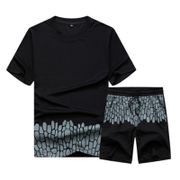 2020 Casual Men Sets Summer Solid Sports Suit Two Piece T Shirts+Shorts Men's Sportswear Jogger Slim Fit Quick Dry Tracksuit