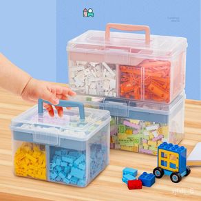 New🌳QM Building Blocks Storage Box Lego Storage Box Children's ToysLEGOBuilding Blocks Storage Compartment Finishing Box