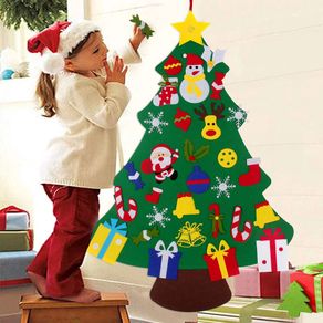Kids DIY Felt Christmas Tree for Home Wall Hanging Decor Toddlers