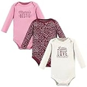 Hudson Baby Unisex Baby Cotton Long-Sleeve Bodysuits, Little Love Flowers 3-Pack, 18-24 Months, Little Love Flowers 3-pack, 18-24 Months