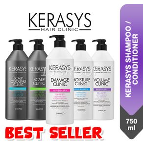 Kerasys Shampoo / Conditioner Damage / Volume / Moisture / Scalp / Scalp Cooling Clinic, 750ml
