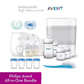 Philips Avent All In One Bundle-Breast Pump/Strelizer & Dryer/Bottle Warmer/Bottle/Storage Cup/Storage Cup/Soother