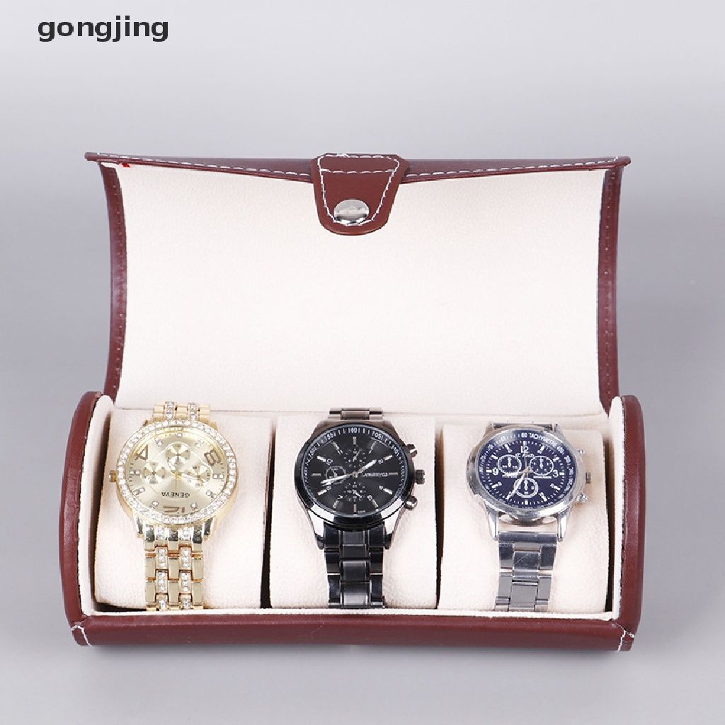 3 slots watch roll travel case chic portable vintage leather display watch  storage box with slid in out watch organizers Prices and Specs in Singapore  | 02/2023 | For As low As 9.17