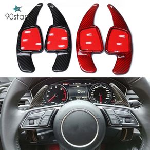 premium real carbon fiber paddle shifter extensions fit for audi