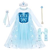 Girls Frozen Dress Elsa Princess Kids Sequin Snow Queen Costume Birthday Party Christmas Cosplay Clothing