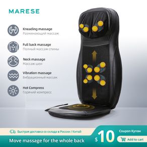 Electric Back Massager Cervical Heating Neck Waist shiatsu Cushion Household Whole Body kneading Massage For Chair