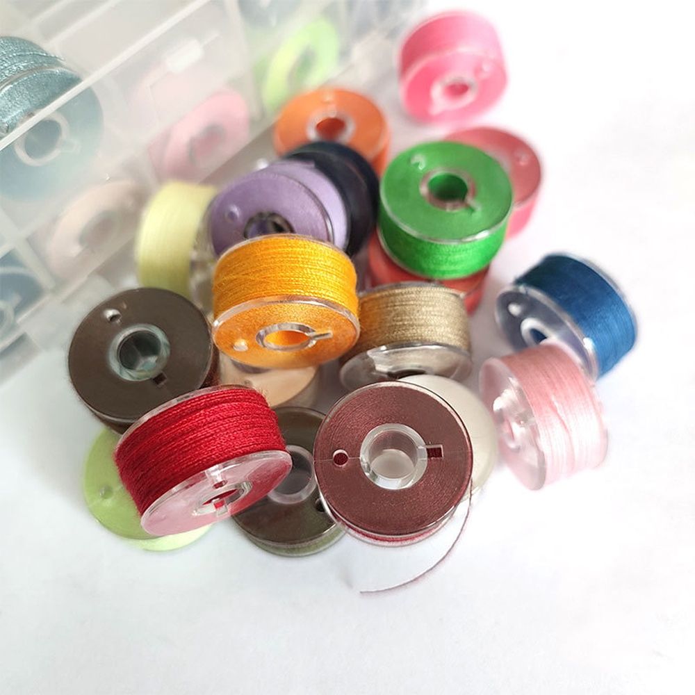 36 Grid Transparent Bobbin Storage Box Colorful Bobbin Thread Sewing  Machine Supplies Home Sewing Accessories Sewing