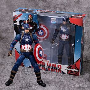 Disney Marvel Toys 17CM Avengers Infinity War Spiderman Captain America Iron Man Thanos Hulk Action Figure Dolls With Gi