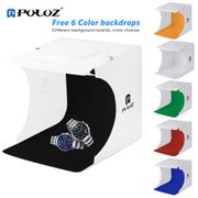 PULUZ 20*20cm 8 Mini Folding Studio Diffuse Soft Box Lightbox With LED Light Black White Photography Background Photo Studio box