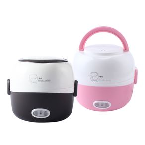 Electric Lunch Box Portable Food Warmer Mini Rice Cooker Food Heater(Double  Layer)