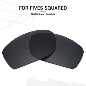 Mryok POLARIZED Replacement Lenses for Oakley Fives Squared Sunglasses Stealth Black