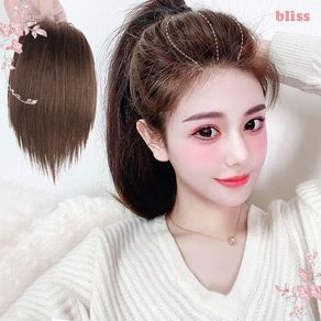 BLISS Hairpiece Fashion Synthetic Hair Seamless Clip Lining of Hair Top Side Bangs