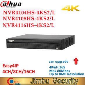 Dahua CCTV NVR Video Recorder NVR4104HS-4KS2 NVR4108HS-4KS2 NVR4116HS-4KS2/L 4CH 8CH 16CH Up To 8MP Home Security Camera System