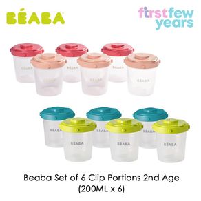 Beaba Set of 6 Clip Portions 2nd Age (200ml)