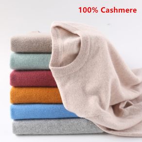 Autumn and Winter Wool Pure Cashmere Sweater Men Pullovers Jumper