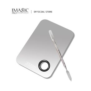 Professional Palette Tray Mixed Make Up Stainless Steel Liquid Foundation Palette Watercolor Art Tools, Silver