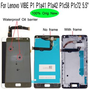 Shyueda 100% Oig NEW with frame Lenovo VIBE P1 P1a41 P1a42 P1c58 P1c72 5.5" LCD Display Touch Screen Digitizer