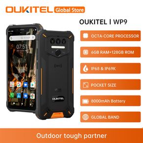 "Oukitel WP9 Rugged 4G LTE Smartphone NFC 6G+128G 5.86"" HD+ 8000mAh Android10 Mobile Phone 16M/8M Camera Octa Core Smart Phone"