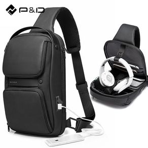 Men's Crossbody Bags Men's USB Chest Bag Designer Messenger bag