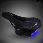 MTB Bicycle Saddle With Tail Light Hollow Wide Breathable Soft Road Bike Cushion Seat Cycling Bicycle Saddle Bike Parts