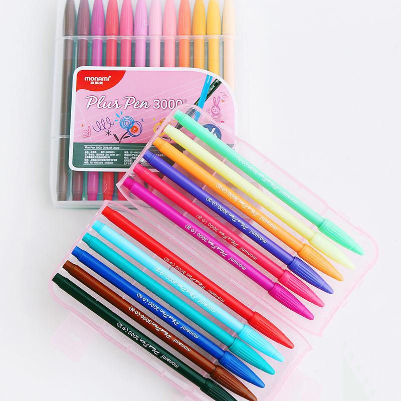 Monami Plus Pen 3000 Water-based Gel Pens Colored Hook Line Pens