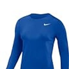 Nike Womens Pro All Over Dri-Fit Long Sleeve Mesh Top (US, Alpha, X-Small, Regular, Regular, Royal)