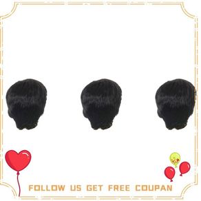 3X Fashion Wig Short Black Male Straight Synthetic Wig for Men Hair Fleeciness Realistic Natural Black Toupee Wigs