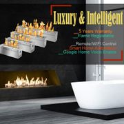 Inno-Fire  48 inch silver or black wifi intelligent smart eco fuel smart alexa ethanol fireplace