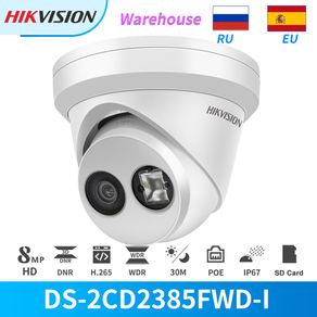 Original HIKVISION 8MP IP Camera DS-2CD2385FWD-I Updatable WDR Built-in SD Card Slot IR30m H.265 POE Security camera