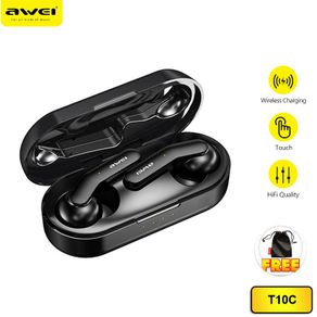 awei t10c true wireless earbuds tws bluetooth 5.0 earphone with