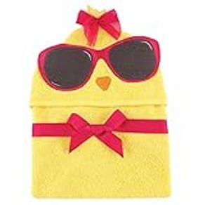 Hudson Baby Animal Face Hooded Towel, Cool Chick